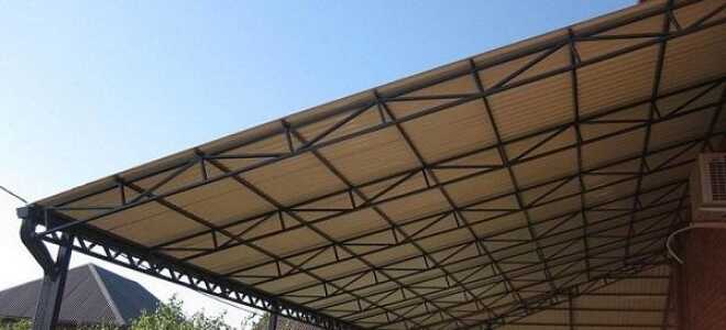 Навес перед гаражом из профлиста: как сделать своими руками, материалы