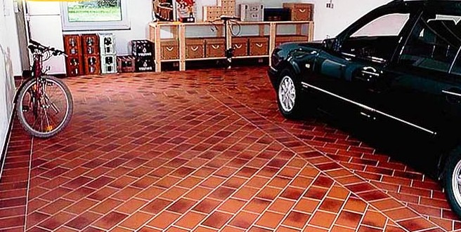 Клинкерная плитка в гараже